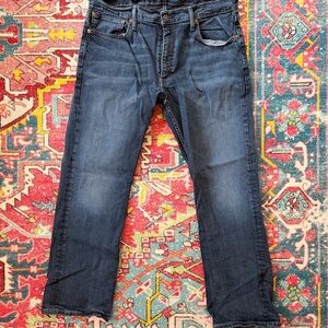 Levi's Men's Straight Jeans in Dark Blue Wash